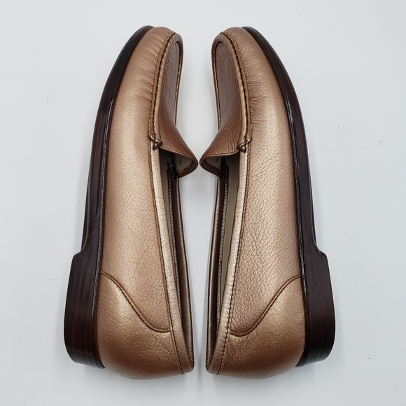 9S Slim SAS Simplify Copper Slip On Loafer Womens Tripad Shoes Leather - Picture 8 of 9